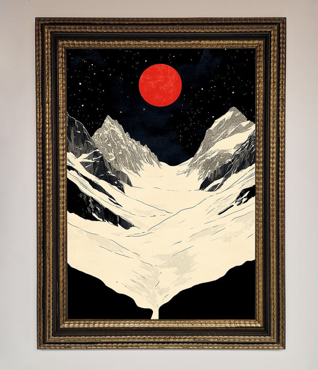 Red Moon On The Planet Framed Poster-18