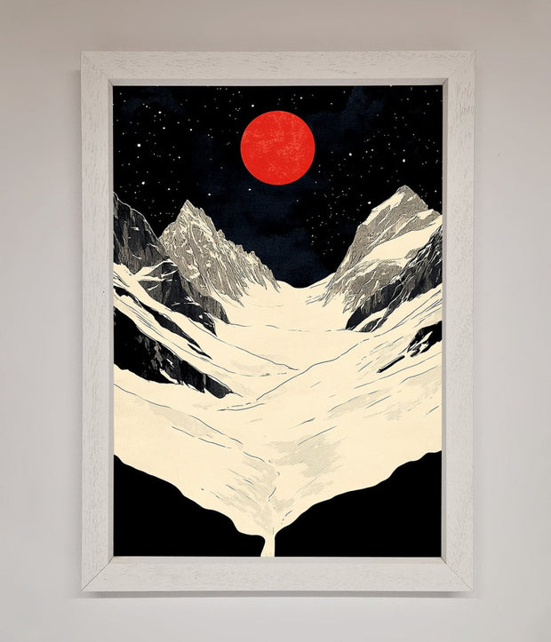 Red Moon On The Planet Framed Poster-0