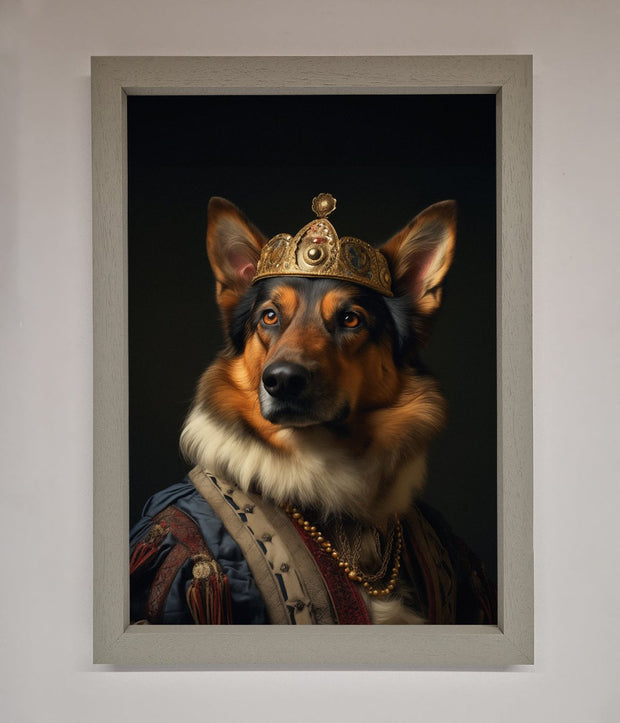 Renaissance German Shepherd Framed Wall Art-3