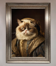 Renaissance Grumpy Cat Framed Print-15