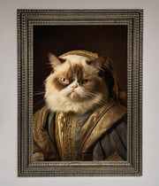 Renaissance Grumpy Cat Framed Print-11