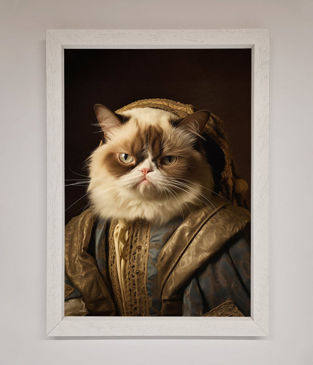 Renaissance Grumpy Cat Framed Print-2