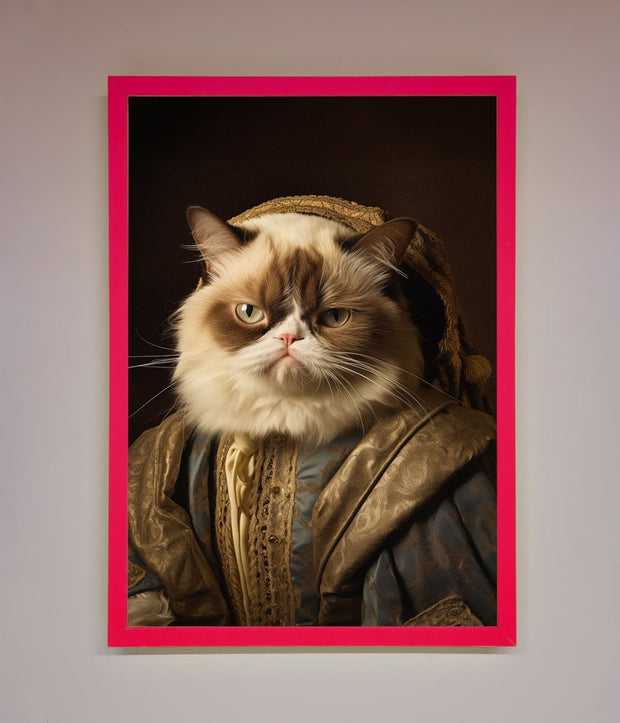 Renaissance Grumpy Cat Framed Print-5