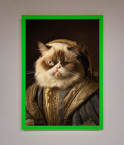 Renaissance Grumpy Cat Framed Print-9