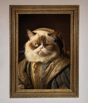 Renaissance Grumpy Cat Framed Print-10