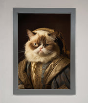 Renaissance Grumpy Cat Framed Print-4