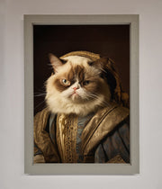 Renaissance Grumpy Cat Framed Print-3