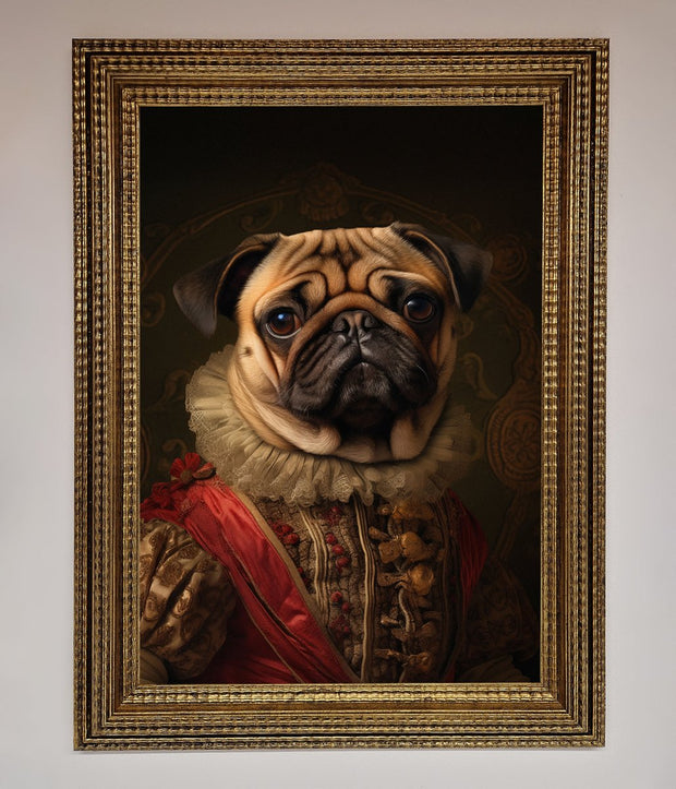 Renaissance Pugs Framed Poster-10
