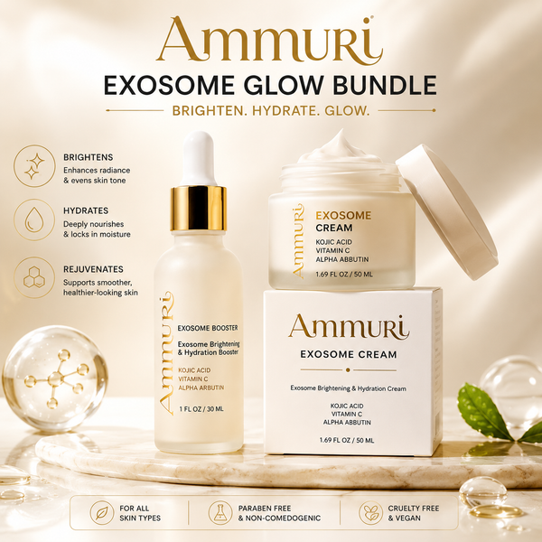 Complete Exosome Brightening Routine | Serum & Cream Duo for Dark Spots & Even Skin Tone | Ammuri Beauty-0