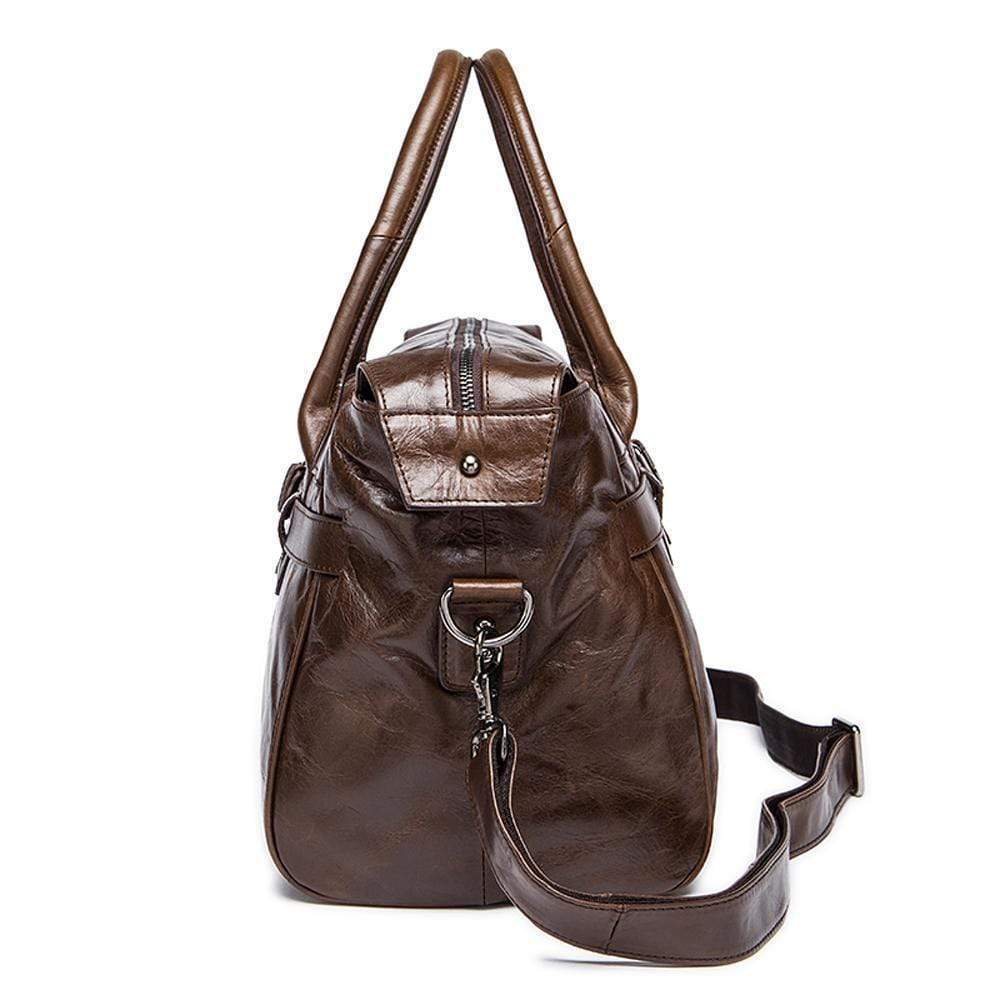 Rossie Viren  Leather Duffle Travel Bag-2