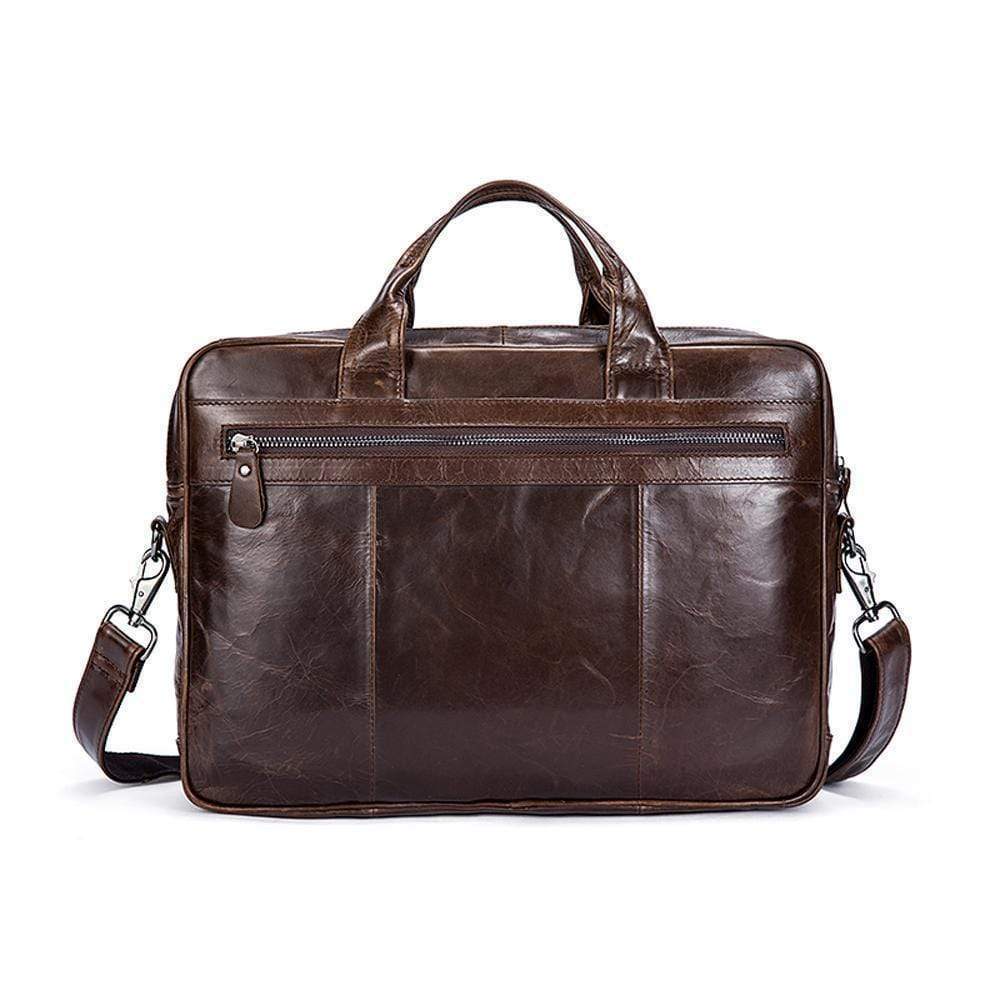 Rossie Viren  Leather Laptop Bag Mens Briefcase Messenger Bag Mens Portfolio Slim Bag-4