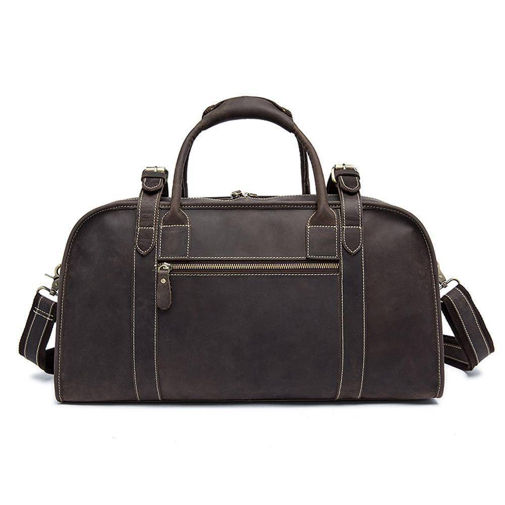 Rossie Viren  Men's  Large Capacity Leather Travel Bag-3