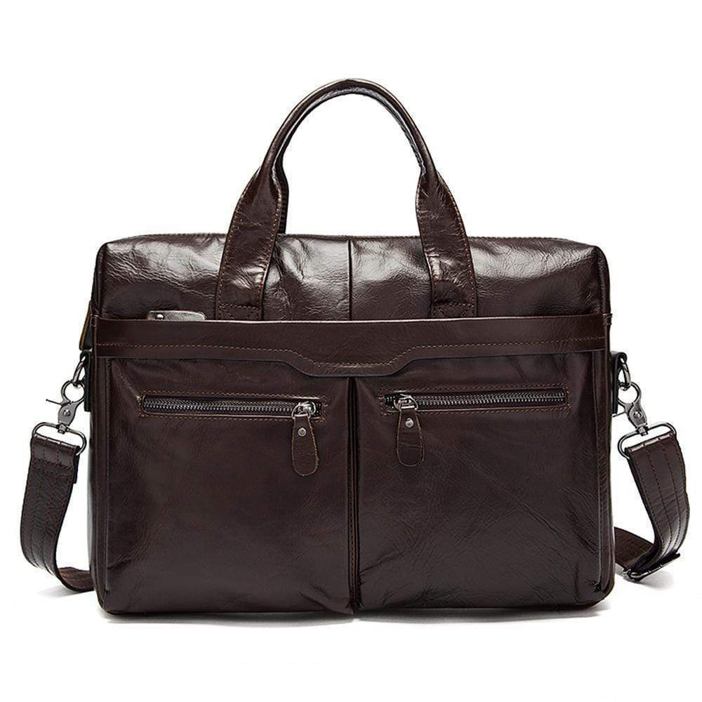 Rossie Viren  Men's Leather Expandable Laptop Briefcase-3