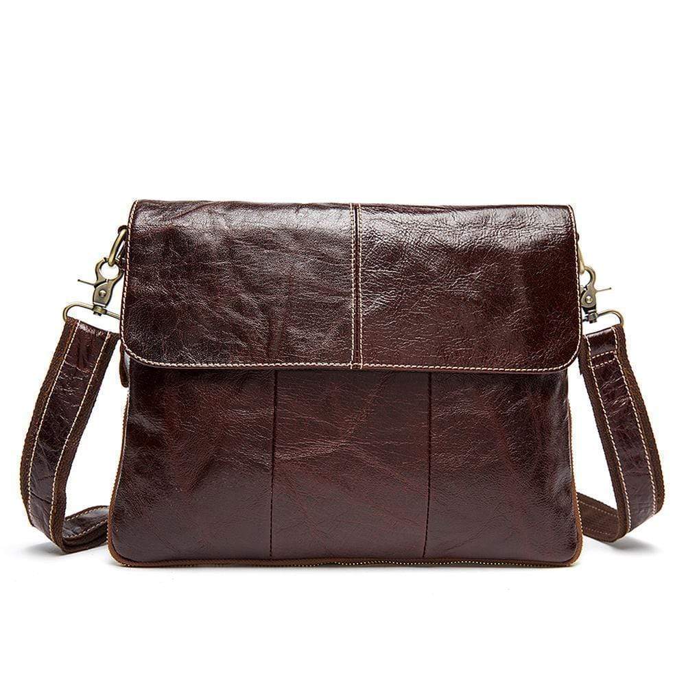 Rossie Viren Men's  Medium Vintage Leather Messenger Bag-5