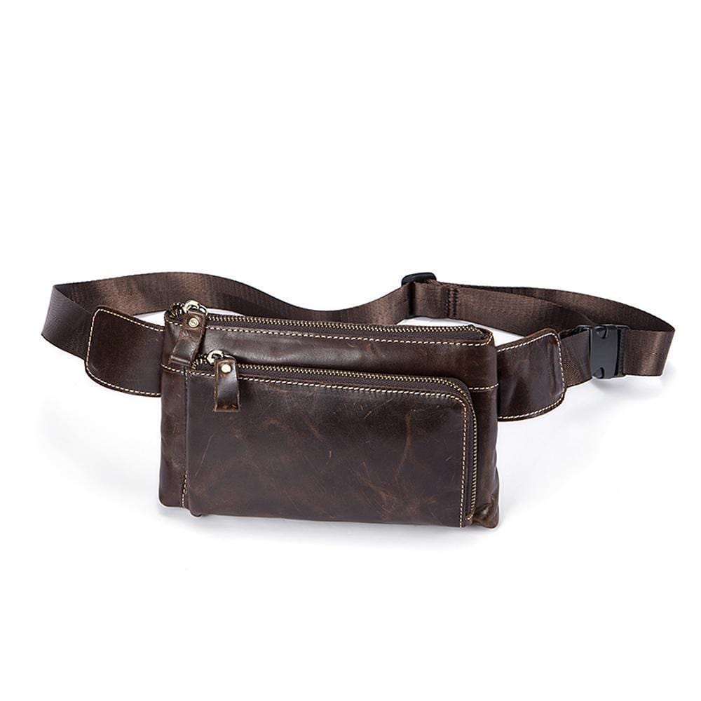 Rossie Viren Men Vintage Leather Waist Bag-3