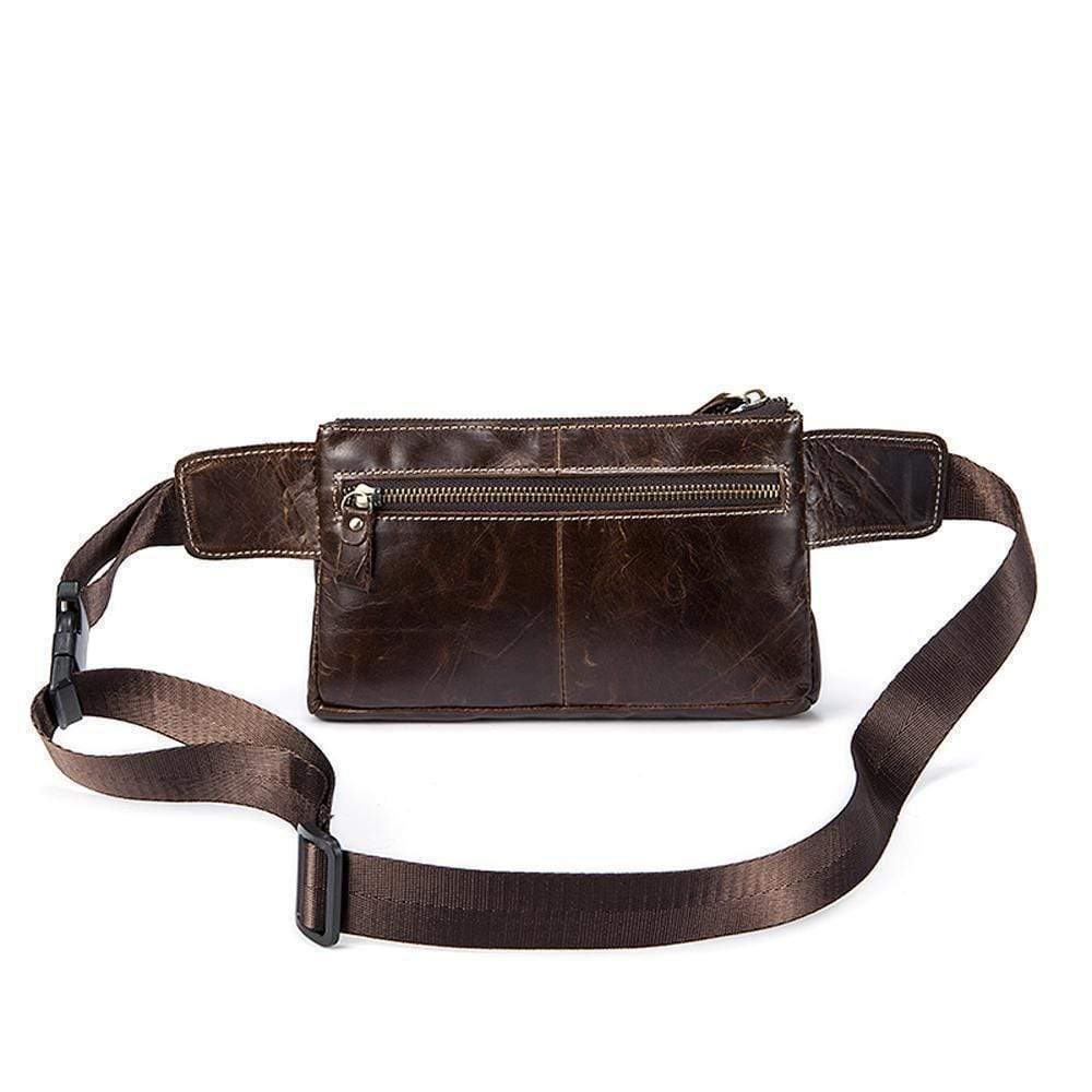 Rossie Viren Men Vintage Leather Waist Bag-2