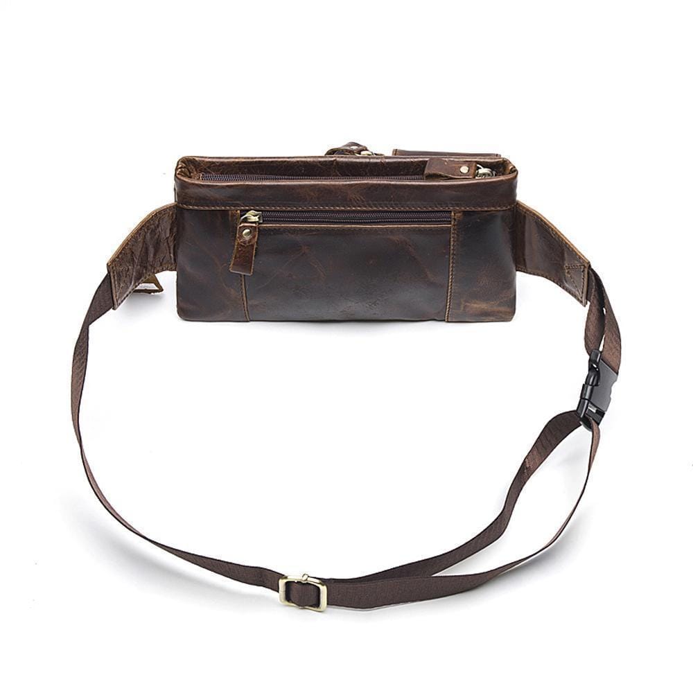 Rossie Viren  Mens Leather Waist Bag Pack  Outdoors Belt  Bags-3