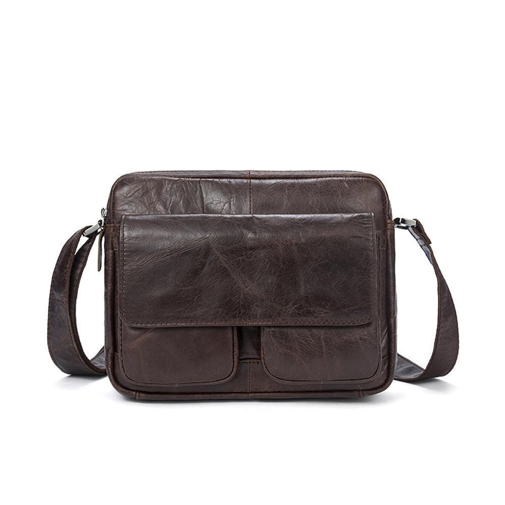 Rossie Viren  Vintage Brown Leather  Personalised Messenger Bags-3