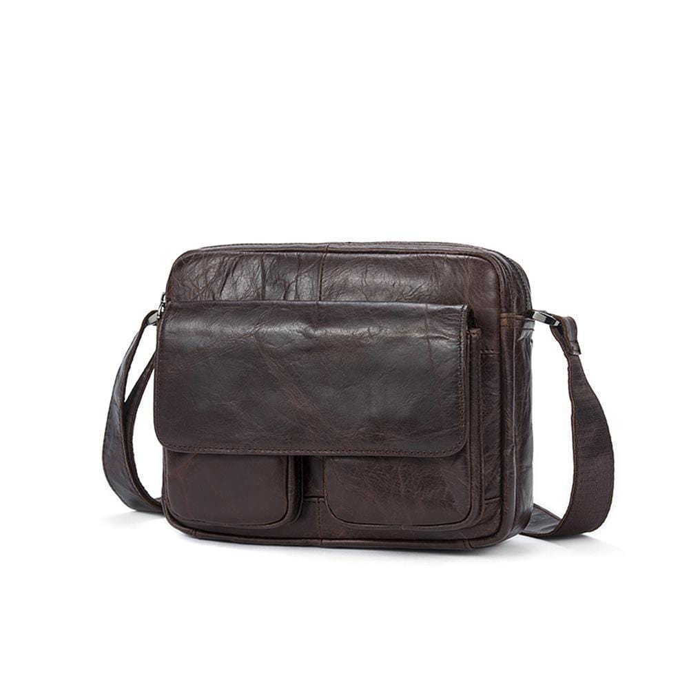 Rossie Viren  Vintage Brown Leather  Personalised Messenger Bags-1