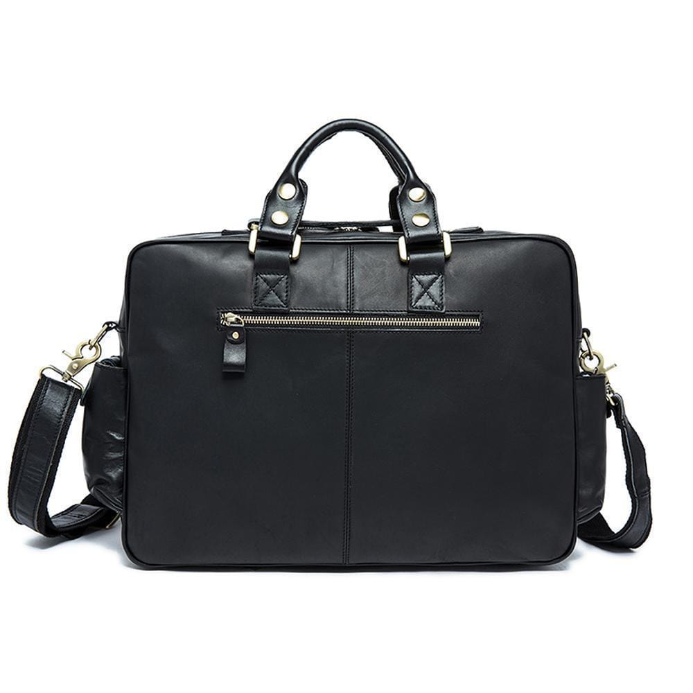 Rossie Viren Vintage Functional Men Briefcase Large Volume Business Briefcase Men's Top Handle Daily Postmen Carry Tote Shoulder Bag-4