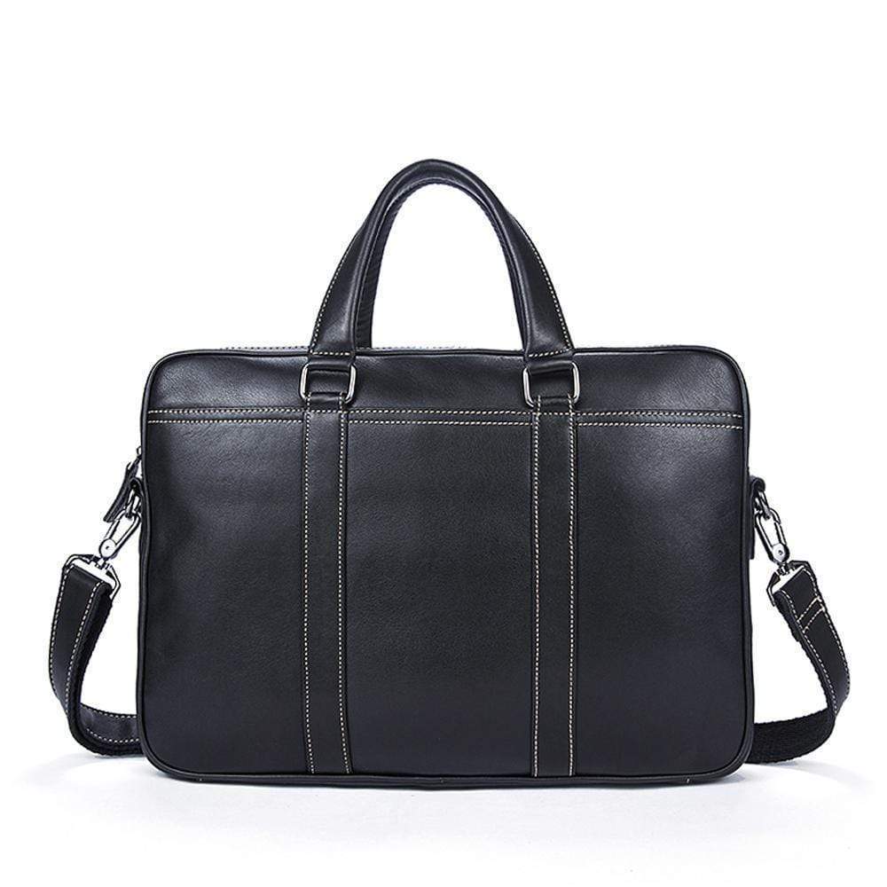 Rossie Viren Vintage Leather Briefcase Tote Business Satchel Bag-4