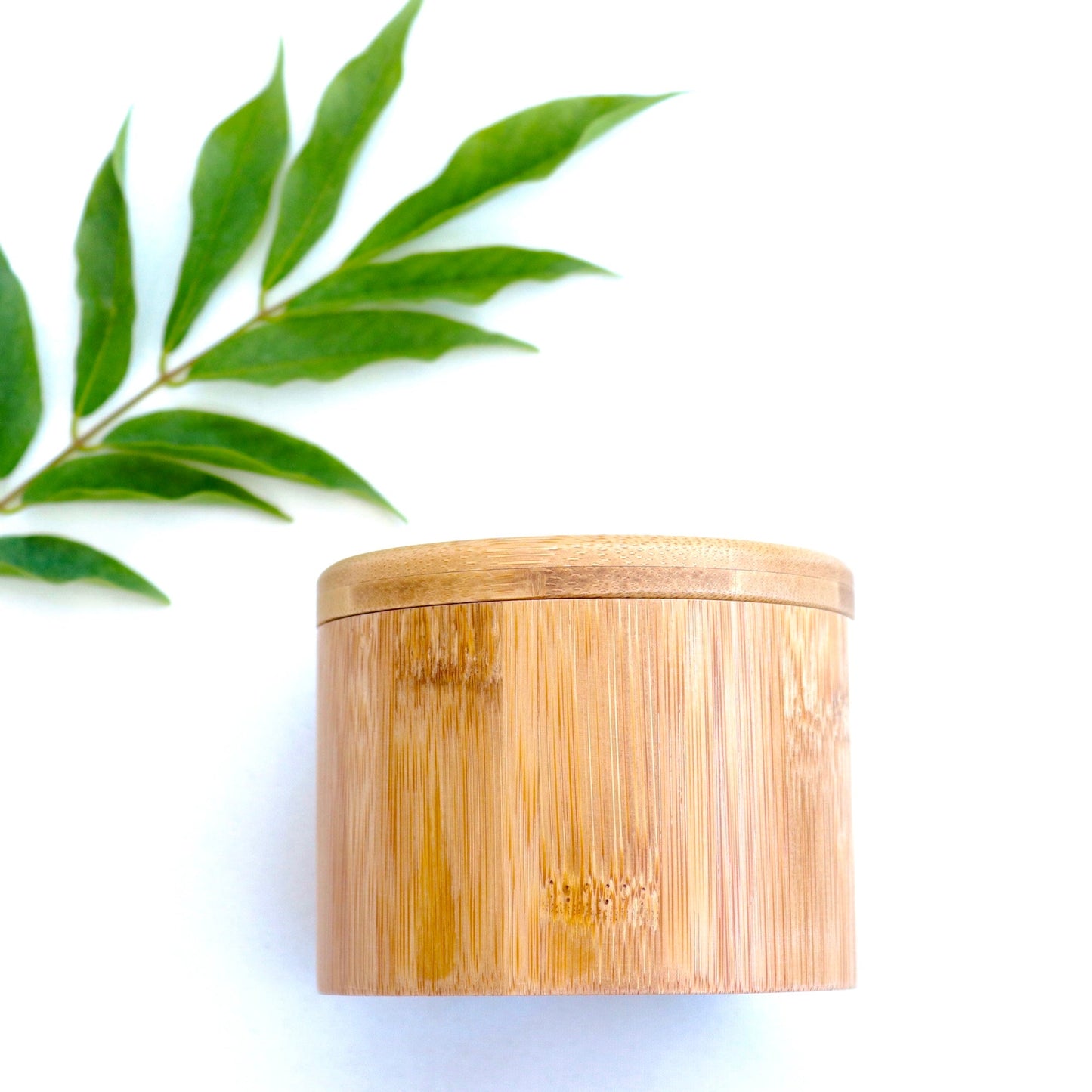 Salt & Spice Pot | Sustainable Natural Wooden Bamboo Kitchen Food Container for Spices, Salt or Trinkets-3