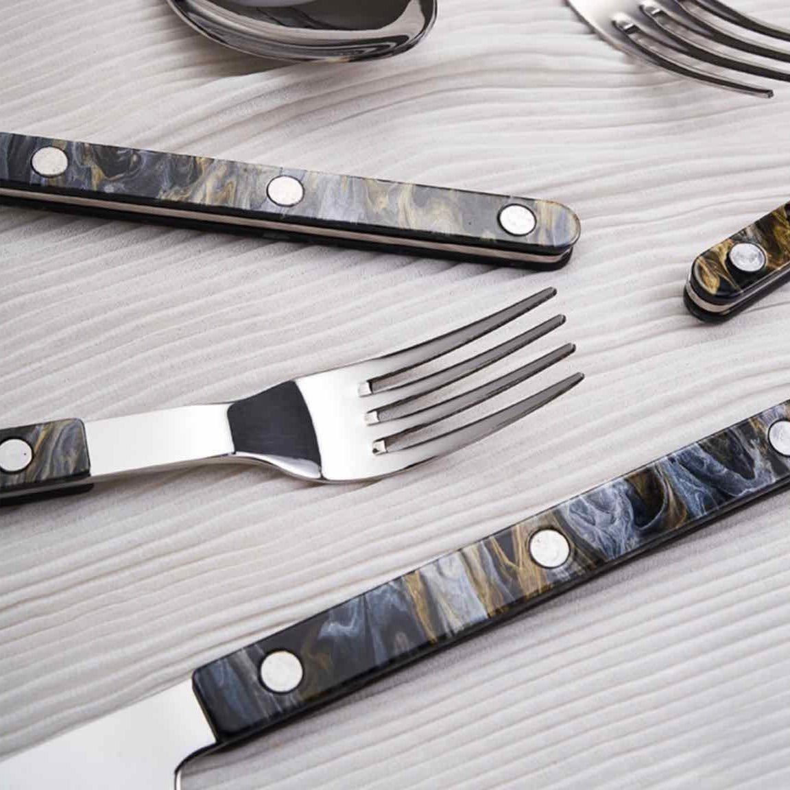 Set Of 10 Pcs Modern French Flatware - Bistrot Style Cutlery Silverware Set ( $4.9 Each )-1