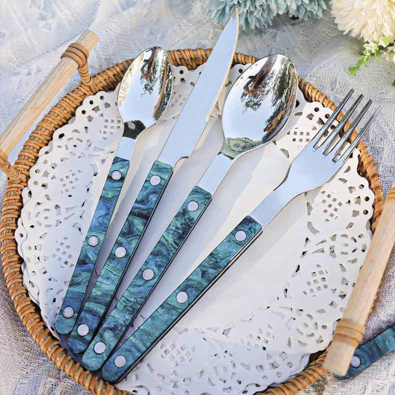 Set Of 10 Pcs Modern French Flatware - Bistrot Style Cutlery Silverware Set ( $4.9 Each )-3