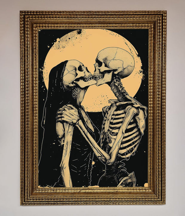 Skeleton Embrace Framed Poster-15