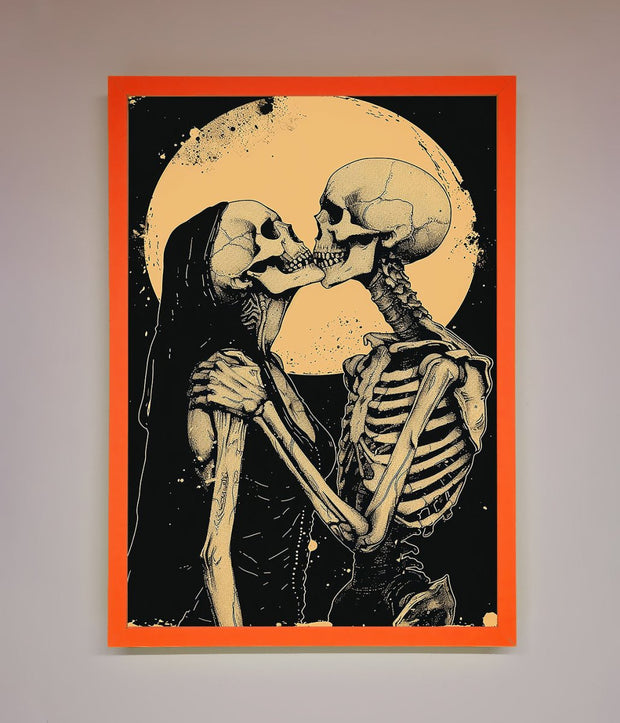 Skeleton Embrace Framed Poster-10