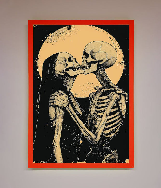 Skeleton Embrace Framed Poster-14