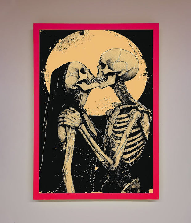 Skeleton Embrace Framed Poster-13