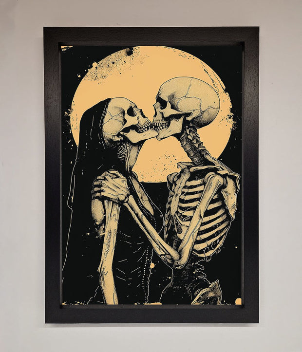 Skeleton Embrace Framed Poster-0