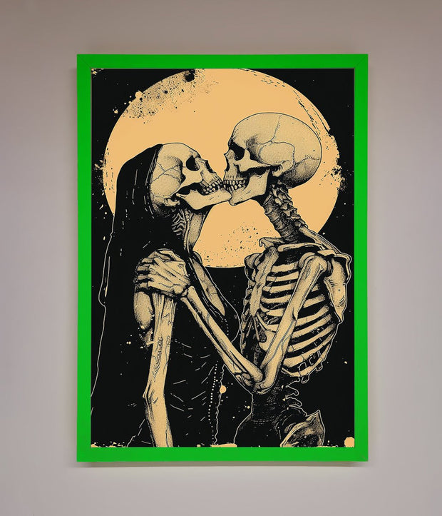 Skeleton Embrace Framed Poster-11