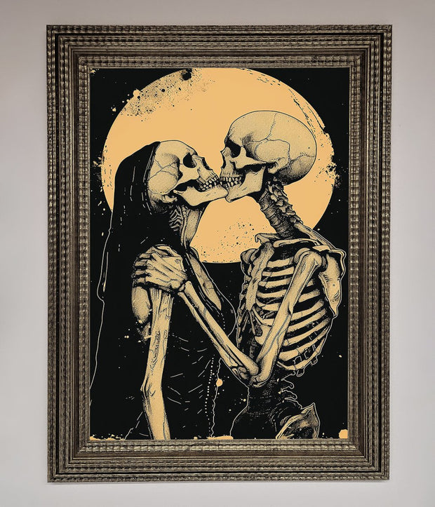 Skeleton Embrace Framed Poster-16