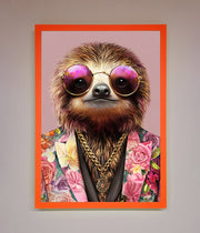 Sloth With Sunglasses Framed Poster-5