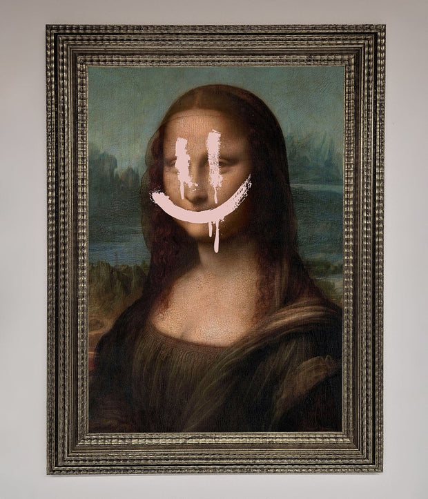 Smiley Mona Framed Poster-17