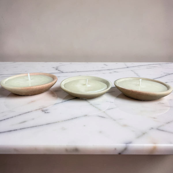 Repurposed Soapstone Dish Candles - Frankincense & Myrrh-0