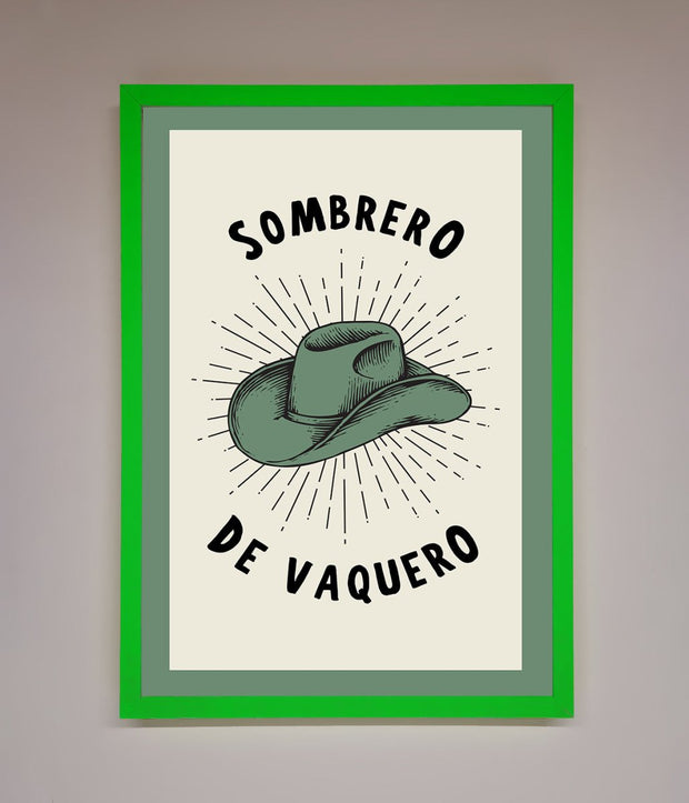 Sombrero De Vaquero Framed Wall Art-11
