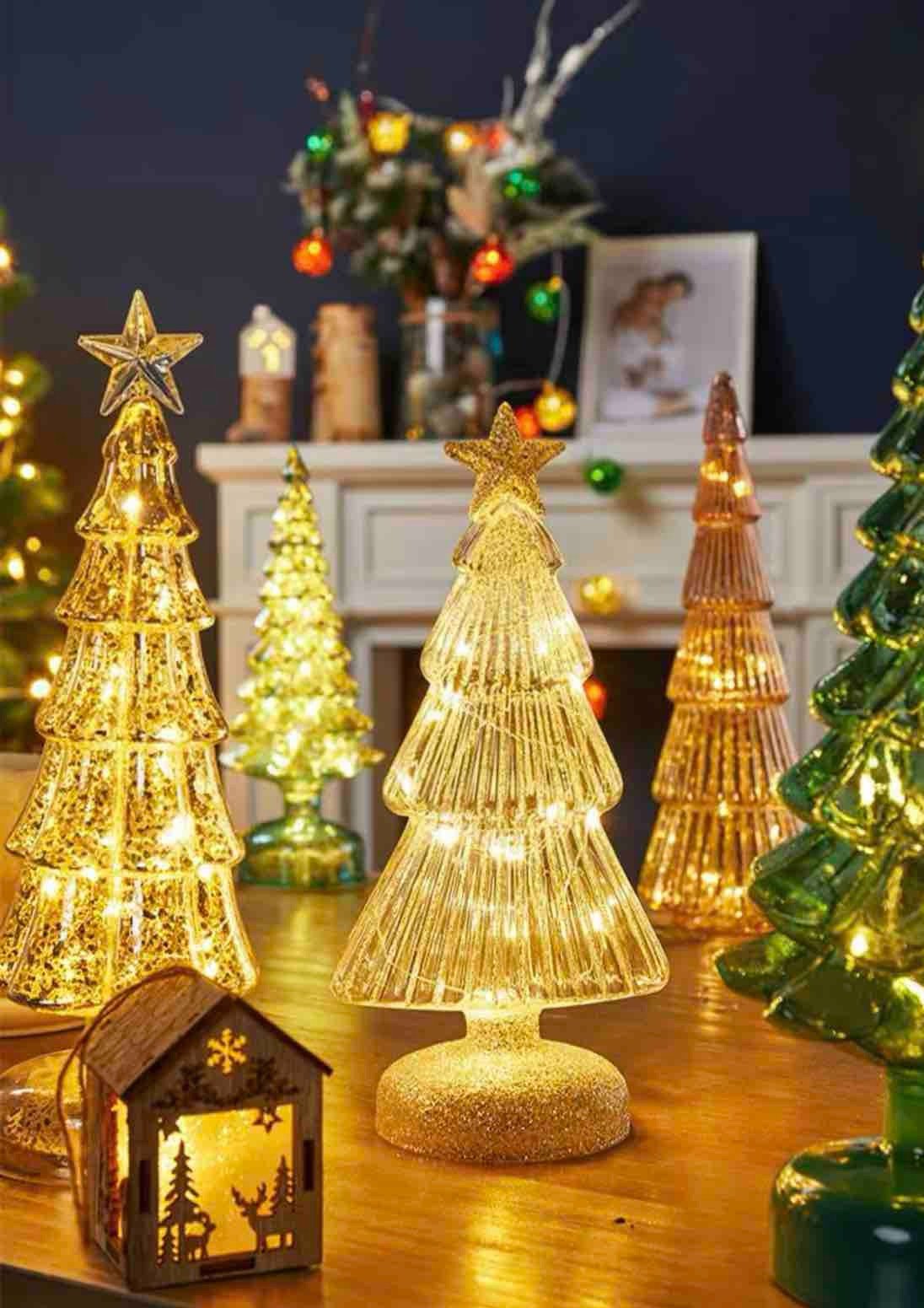 Sparkling Christmas Tree Led Light, Elegant Table Setting & Tablescape Decor Centerpiece-4