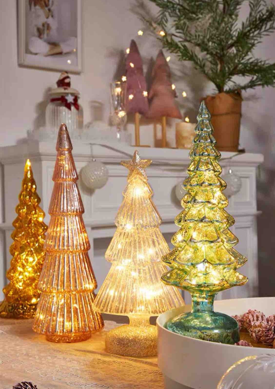 Sparkling Christmas Tree Led Light, Elegant Table Setting & Tablescape Decor Centerpiece-1