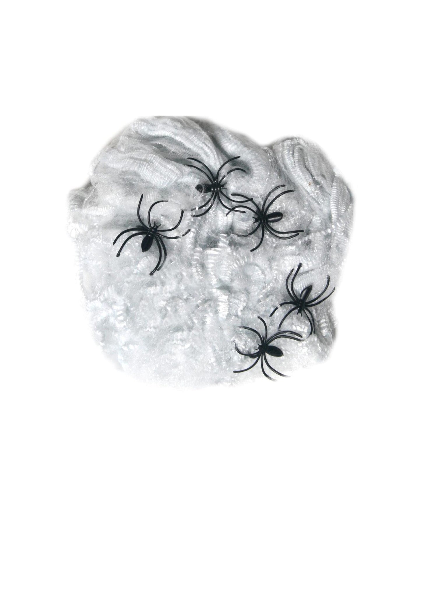 White Spiders Web (40g) with 5 Plastic Spiders-0