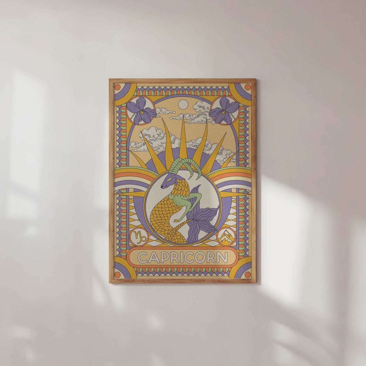 Star Sign Zodiac Celestial Art Print - All 12 Signs Available-3