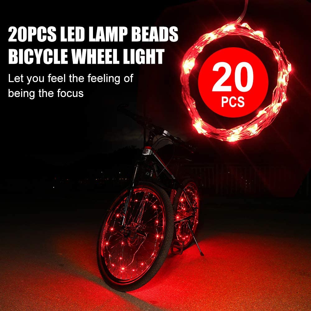 LED Bike Spoke Lights Battery 2-Tire Pack for Night Riding-2