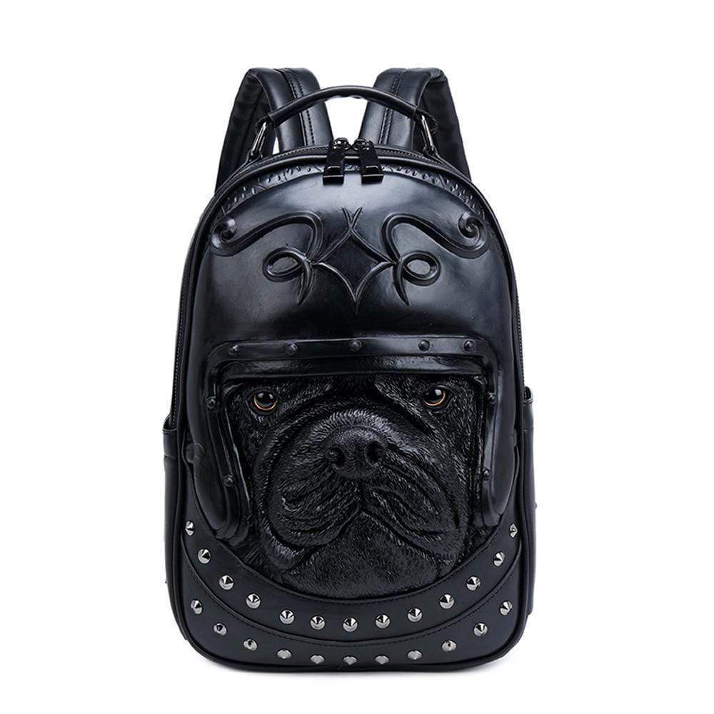 Studed 3D Backpack Unisex Creative Dog Modeling Fashion  Pattern Trendy Travel Handbag Small-1