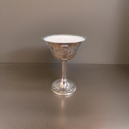 Silver Goblet | Palo Santo Scented Candle-0