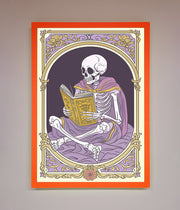 Tarot Skeleton Reader Framed Print-10