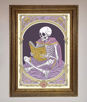 Tarot Skeleton Reader Framed Print-15