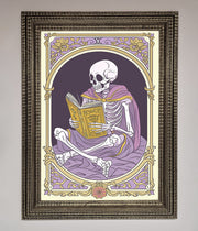 Tarot Skeleton Reader Framed Print-16