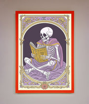 Tarot Skeleton Reader Framed Print-14